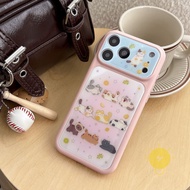 For iPhone 16 Pro Max Case TPU Cat Phone Case For iPhone 17 Pro Max 16 15 Cover 手机壳 Aesthetic Korean
