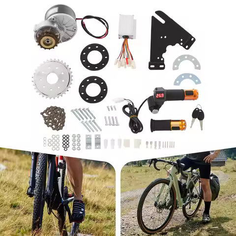 24v250w Electric Conversion Kit for Bike Left Chain Drive Bike Conversion Kit Brushed Pure Copper Mo