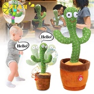 XIANS Dancing Cactus Plush Toy Home Decoration Repeat What You Say For Kids Shake Talking Toy Funny Gift Luminous
