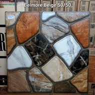 Keramik lantai untuk Teras/Garasi 50x50cm Mulia Bellmore Beige - Kw.1