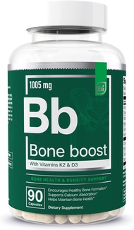 Bone Boost Bone Health Supplement - Bone Support and Calcium Supplement with Vitamin D 3, K2, Cissus