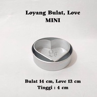 MURAH! 2 pcs Loyang Bulat mini 14 cm Loyang Love mini 12 cm galvanis/loyang bulat/loyang love/loyang