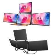 Portable Laptop Screen Extender 1920x1200 15.3 Inch Triple Display Adjustable Rotatable