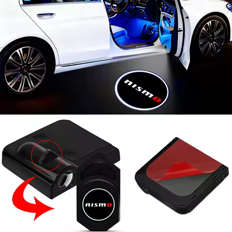 2Pcs LED Car Door Welcome Courtesy Projector Ghost Shadow Lights for Nismo Nissan Juke Tiida Teana G
