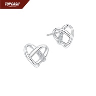 Top Cash Jewellery 10K Lab Grown Endear Heart Diamond Stud Earrings