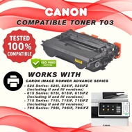 Compatible Canon T03 Black Toner 2725C001AA | imageRUNNER ADVANCE DX 525iF 615iF 715iF 527iF 617iF |