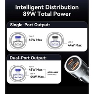 QUICKSHP ESSAGER Car Charger Fast Charging LED Light USB Type C Port 89W - ES-CC16| |