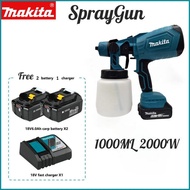 [2024 jualan panas baru] Makita 18V Cordless Electric Spray Gun penyembur cat boleh dicas semula 100