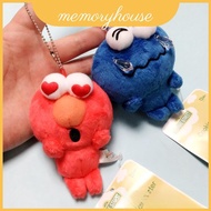 Emo Blue Red Cartoon Plush Doll With Heart Eyes For Backpack And Accessories Car