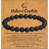 MAIBAOTA Healing Crystal Bracelet for Women Men, 8/4 mm Natural Stone Beaded Bracelets, Jewelry Birt
