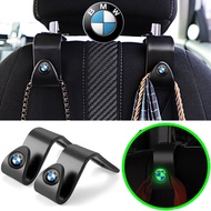 [ BMW ] Car Luminous Multifunctional Hooks Auto Logo Hidden Seat Rear Hooks Decoration Accessories f