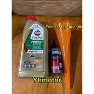 Castrol Scooter 10W-40 (Power1 / Activ) | Minyak Enjin Scooter | Original | FREE Gear Oil & Corong