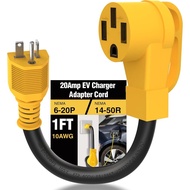 [240V to 240V] HUBRV Level 2 EV Charging Adapter 220 Volt Plug Nema 6-20P to NEMA 14-50R STW 10AWG 2