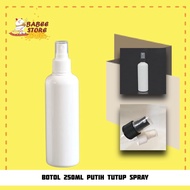 BABEE - 250ML WHITE SPRAY PLASTIC BOTTLE / 250ML WHITE SPRAY BOTTLE REFILLABLE CONTAINER