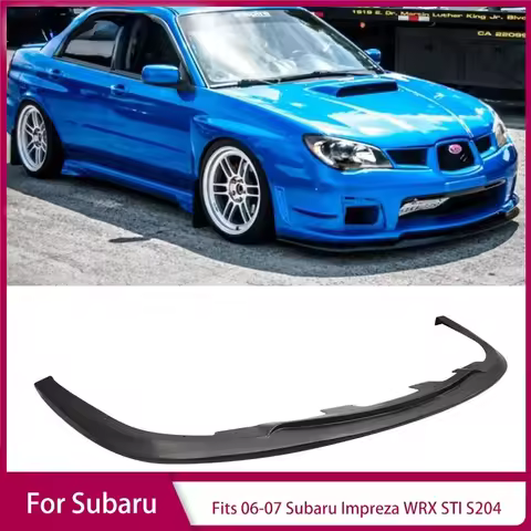Fits 06-07 Subaru Impreza WRX STI S204 Front Bumper Lip 3 PCS Spoiler Splitter PP Front Lip Corner A
