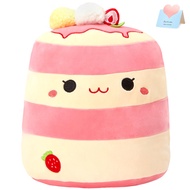 Houwsbaby 12” Pancake Plush Pillow,Food Stuffed Animal,Strawberry Muffin Plush Toys for Kids Babies 