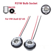 1156 P21W Bulb Holder Audi Q7 A5 Tail Light Socket Wire Harness 2PC