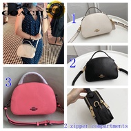 Coach shoulder messenger bag women handbag fashion 2 zipper compartments limited time discount 1589