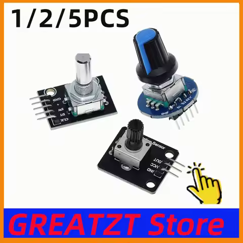 360 Degrees Rotary Encoder Module Rotary Potentiometer Analog Knob Module for Arduino KY-040 RV09 Ro