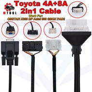 4A 8A 2 in 1 For Toyota OBD2 Cable for Toyota 4A+8A Remote Directly Programming Work For OBDSTAR X30