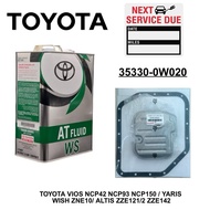 Toyota WS ATF Gear Oil (4 liter) For Toyota , Honda , Proton , Perodua , Hyundai , Nissan , Mazda