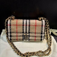 Burberry TB Lola 格紋 鏈條 包 迷你 17x10x3.5CM 現貨 原價57200