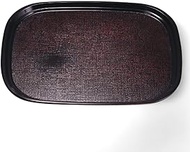 J-kitchens Obon 15.4 inches (39 cm), Oval Textured Tray (Obon Tray, Bon), Akebon, Non-Slip, 15.4 inc