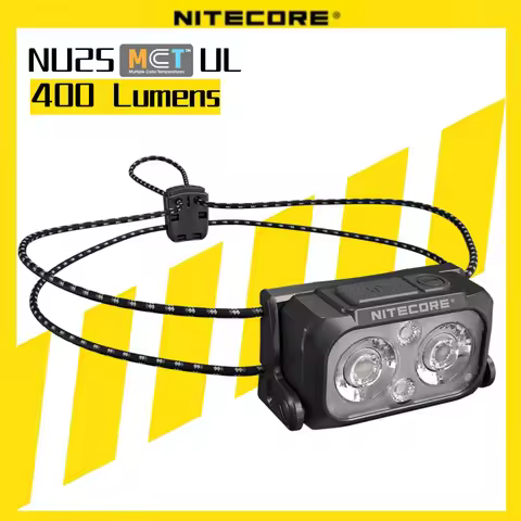 NITECORE NU25 MCT UL Running Headlamp 2025 MCT Model 400 lumens head light Red/White/High color outd