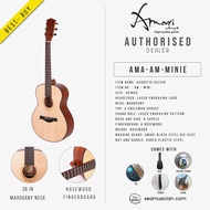 AMARI AM-MINI 36 INCHES ACOUSTIC GUITAR WITH EQ & BAG,CAPO.STRAP,TUNER (AMMINI/ AM MINI /TAYLOR MINI