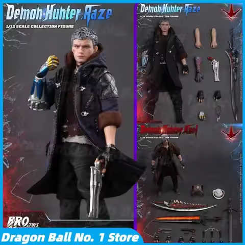 BROTOYS LR013 "Demon Hunter Raze" Nero & LR014 "Demon Hunter Karl" Dante 1/12 Scale Action Figures T