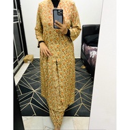 ANN5316: DRIAS L size long printed kebaya/kebarung Classic drias collection