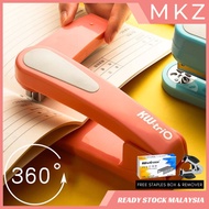 READY STOCK 360 Rotation Stapler Gun Stationery Mini Office Stapler Heavy Duty Staples FREE Ubat Sta