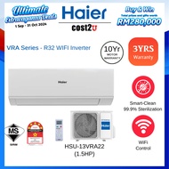 Haier 1.5HP R32 WIF Inverter Air Conditioner | HSU-13VRA22 (AirCond Air Cond Daikin Murah 冷氣機)