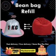 READY STOCK NICE WRAP 5kg 1kg 2kg Bag Bean Bag Refill Polystyrene Beads Filler BIJI KABUS / ISI BEAN