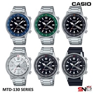 Casio MTD-130 MTD-130D Day Date Display Compass Ring Quartz Analog Men's Watch Jam Tangan Lelaki