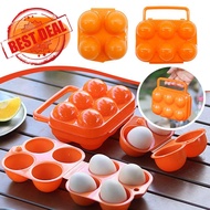 6 Compartments Egg Carton Handheld Portable Egg Protection Tray Household Egg Pp Material Tray H2l3