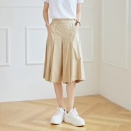 EYOUTH 10130 women pants high waist casual wide leg culottes 3/4 length trousers