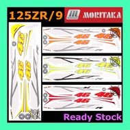 Y125ZR Model 9 Yamaha Sticker Body 125 ZR Stripe Moritaka Y125ZR/9 Strike 46 Motor 125ZR 125ZR/9