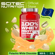 SCITEC NUTRITION 100% Whey Protein  Pistachio White Chocolate    (เวย์โปรตีน  เวย์คอนเซนเทรต สร้าง บ