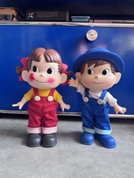 絕版 中古品 不二家 牛奶妹 牛奶仔 公仔一對