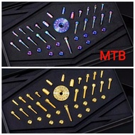 Risk Titanium Bolt Set Titanium Alloy Set Titanium Bolt Set MTB Bike Titanium Alloy Bolt Set