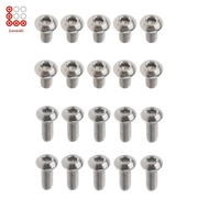 [Lovoski] M3 Polished Titanium  screw Hex Allen Socket  Screws, Quantity of 10 Pieces, M3 x 6mm, M3 