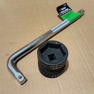 MATA CVT Shock Wrench Bit Package 39 x 41 mm + Offset L Socket Handle 1/2 Inch Tekiro Double Socket/