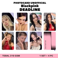 (4 pcs) Blackpink Photocard Deadline PC unofficial lomo card Photocard Blackpink Deadline