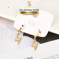 Women's lightning bolt earrings, BT100 stainless titanium material