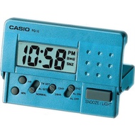 [𝐏𝐎𝐖𝐄𝐑𝐌𝐀𝐓𝐈𝐂]Casio PQ-10D-2R PQ-10D PQ10D Traveler Small Size Blue Digital Snooze Alarm Clock