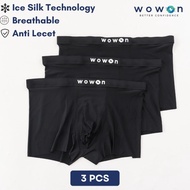 Wowon Men Boxer - Celana Dalam Pria - Zero Gravity Feel - 3 Pcs