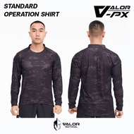Valor PX Standard Operation Shirt SOS (Black Multicam) เสื้อแขนยาว Tactical เสื้อทหาร RTA ทบ. ระบายอ