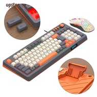 UPSTOTO RAIKU T98 Keyboard, 98 Key Layout Luminous Keyboard Mouse Set,   Lighting Rainbow Color Back