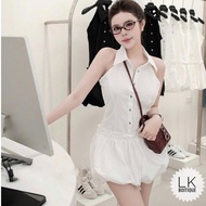 Cute women's dresses, women's summer dresses with puffy skirts Sleeveless Beautiful one-piece shirt 